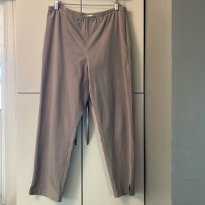 Eileen Fisher,PM,invisible side zip with button,cotton/spandex,stretch,EUC.